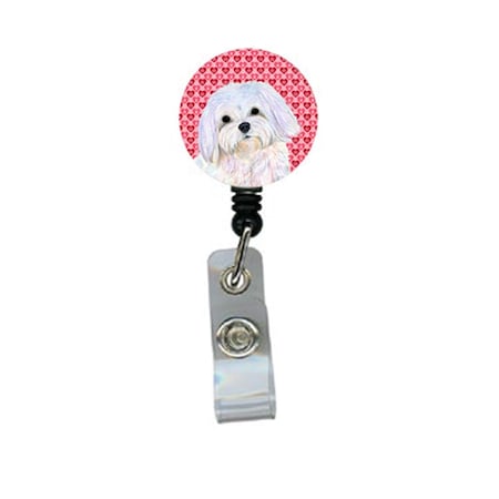 Teacher&Aposs Aid Maltese Retractable Badge Reel Or Id Holder With Clip TE3450295